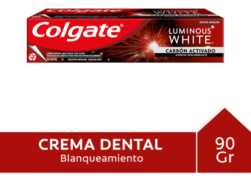 Pasta De Dientes Colgate Luminous White Carbón Activado 90gr