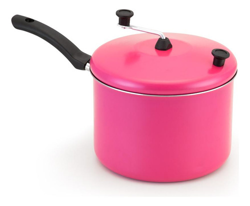 Panela Pipoqueira Antiaderente Alumínio Nacional 20 Cm 4,6l Cor Rosa