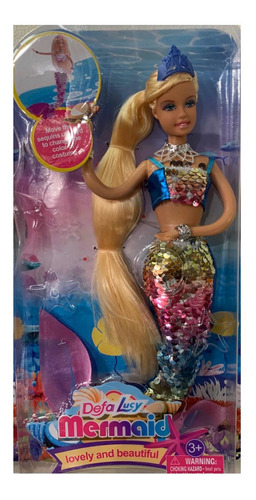 Muñeca Tipo Barbie Defa Lucy Sirena Cod. 8433