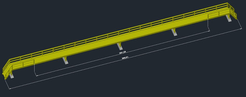Pasarela De Inspección Para Locomotoras Escala Ho X4.