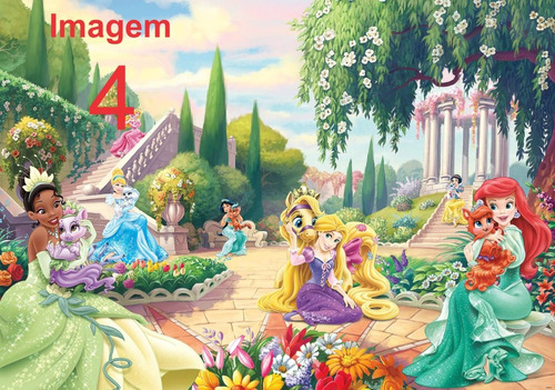 Papel De Parede Adesivo Princesas Disney 12m² 3,0 X 4,0