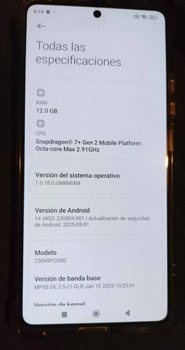 Poco F5 Snapdragon 7+ Gen 2 256gb En Caja Con Funda Negro (Usado)