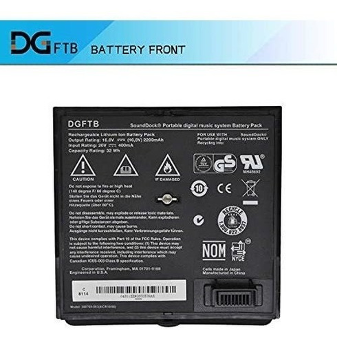 Imagen 2 de 7 de Bateria 300769-003 Para Bose Sounddock Soundlink Air