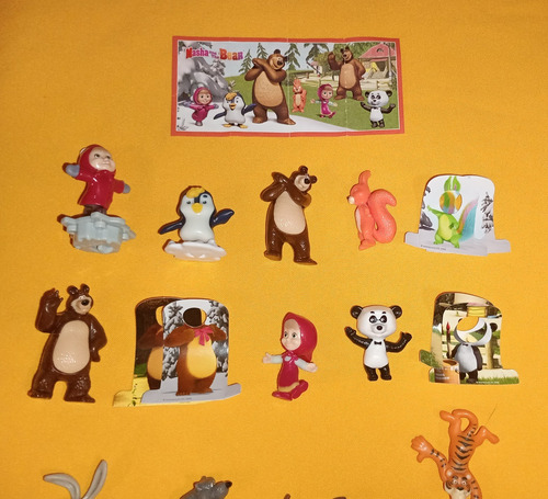 Kinder Sorpresa Masha Y El Oso Coleccion 15 Figuras (Usado)