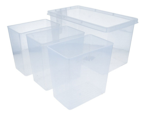 Imagen 7 de 9 de Organizador Con Manija-divisiones P/ Heladera 28x15x15,5