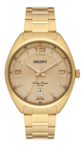 Relógio Orient Masculino Analógico Mgss1238 Dourado F Champ