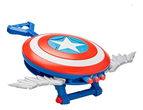 Nerf Pistola Marvel Capitán América Escudo Lanzadardo 3 Bala