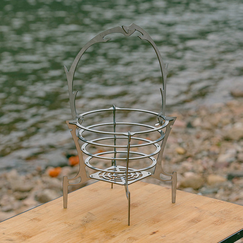 Parrilla Plegable Para Fogata, Hoguera Portátil De Madera