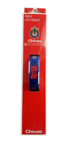 Reloj Digital Led Chivas Azul