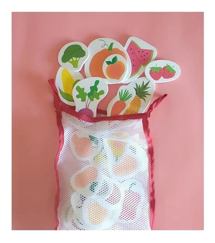 Juego Goma Eva Verduras Al Agua Didácticos Con Bolsa Red