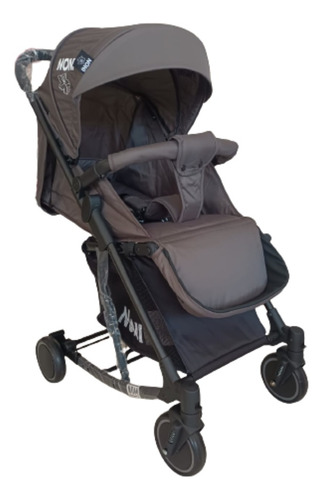Carriola Mecedora De Paseo Mango Abatible. Noni Is-555-d. Color Gris Oscuro Chasis Negro