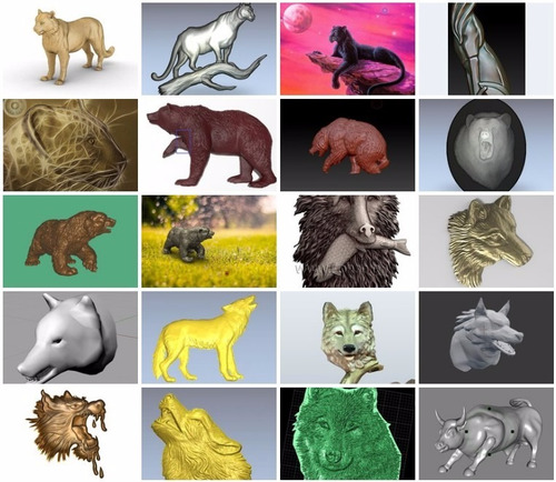Archivo Stl Router O Impresora, Animales Vol.1