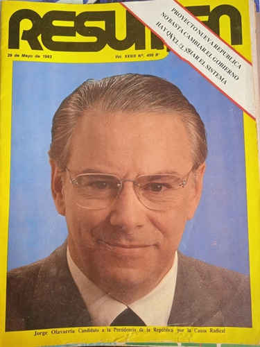 Libro Proyecto Nueva República Revista Resumen Mayo 1983