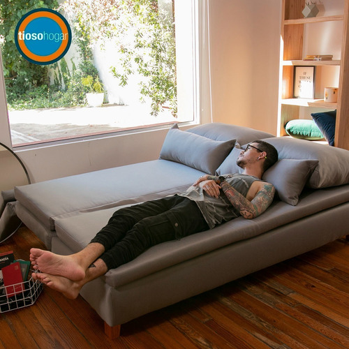 Imagen 4 de 10 de Sillon Sofacama Antidesgarro Abaco Niza 2 Cuerpos Sofa Cama