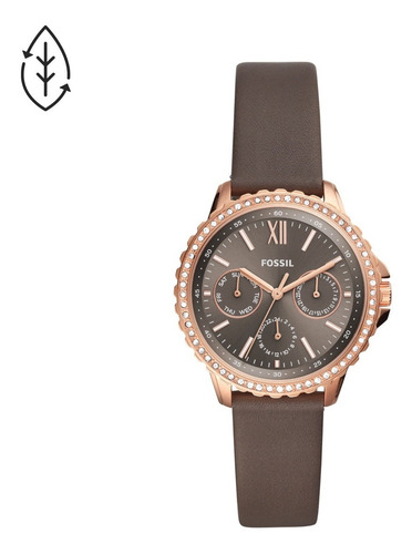 Imagen 1 de 10 de Reloj Mujer Fossil Izzy De Piel Análogo