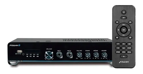 comprar Amplificador Slim 2000 App 2 Ohms 120w Bluetooth + Controle Cor Preto Potência de saída RMS 120 W