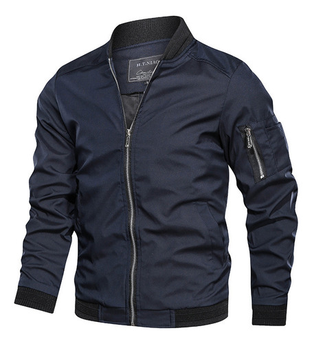 Chaqueta Con Cuello De Béisbol Para Hombre, Sección Delgada,