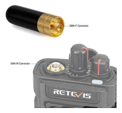 Retevis Antena De Radio De 2 VĂas Antena Sma-f De Alto Rango