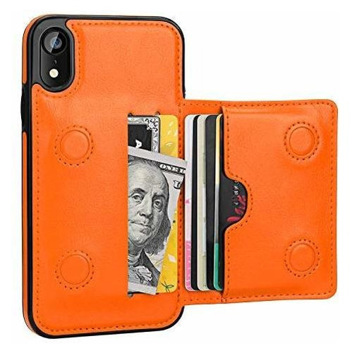 Kihuwey iPhone XR Wallet Case Credit Card Holder, 2vphi