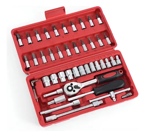 Kit Soquete Ferramentas Chaves 46 Peças - Torkez Tkz6023