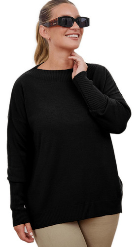 Sweater C/tajo En Los Laterales Oversize Muy Holgado Art 321