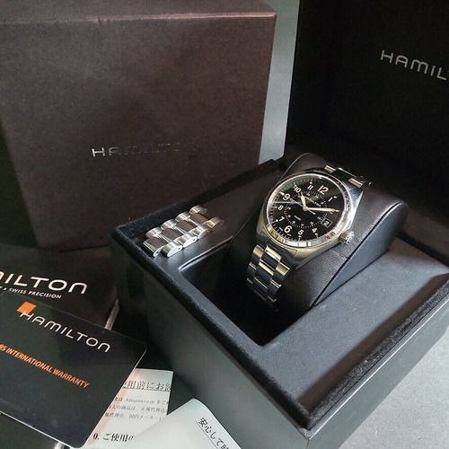Hamilton Khaki Field H685510 Black Dial Men's Qz Watch W/box