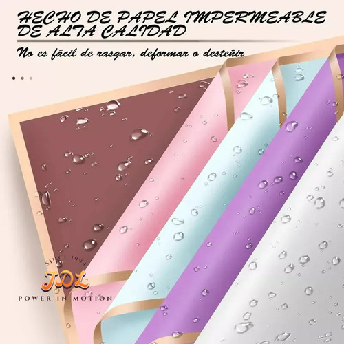 N Kit 100pcs Papel Celofan Coreano Para Ramos 10 Colores