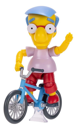 Boneco Milhouse De 8cm Com Bicicleta - Os Simpsons
