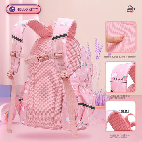 Hellokitty Exquisita Niña Estudiante Mochila Escolar, Los Niños De Protección De La Columna Vertebral Mochila, Bolso De La Computadora De Las Niñas