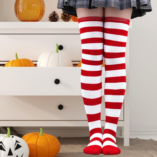 2 Piezas De Moda Calcetines Altos Hasta El Muslo Medias