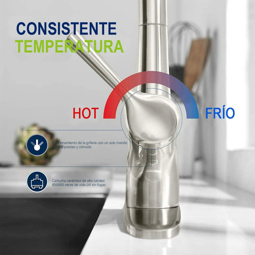 Mezcladora Para Fregadero Flexible Llave Cocina Puede Sacar