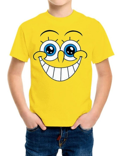 Polera  Para Niños Con Diseño De Bob Esponja