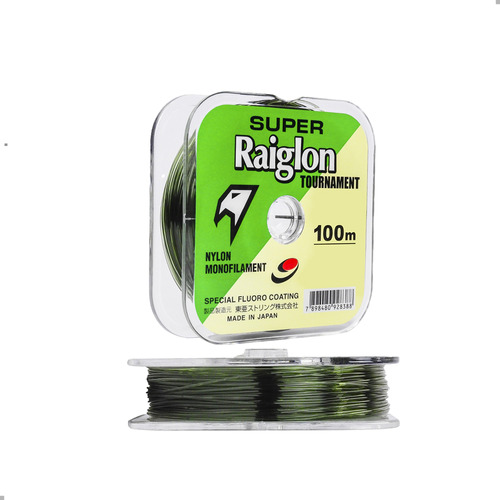 Linha Monofilamento Verde Super Raiglon 0,28mm 17,7 Lbs 100m