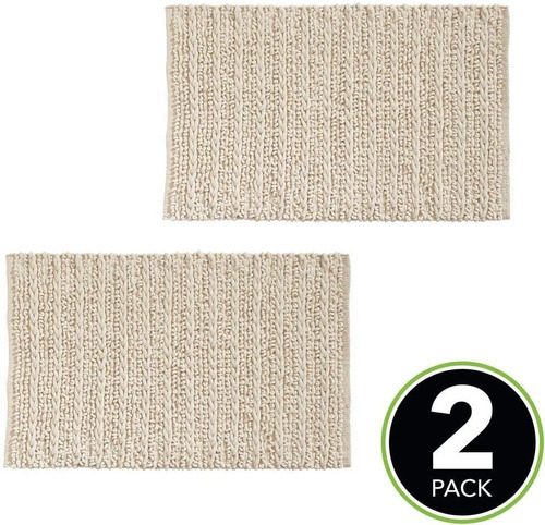 MDesign Tapete de Baño Algodón Natural 30.5x17.8cm