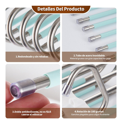 2pcs Gancho Pantalones Organizador Multiple Ahorra Espacio