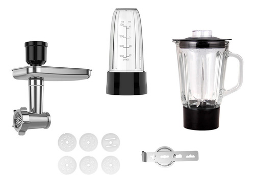 Juego De 10 Accesorios Para Batidora 6l Bam02 Avera Sabam02 Color Negro Frecuencia na