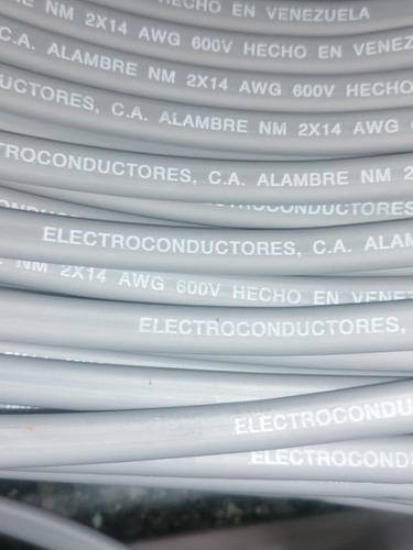 Cable 2x14 Awg 600w. Elecon. Electroconductores.