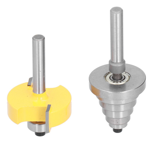 Hardware Rabbet Router Bit Set, Haste De 1/4 De Polegada, 6