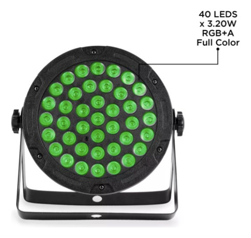 2 Piezas Cañon Par Led 40 X 3.20w Rgb +ambar 404mpr Steelpro
