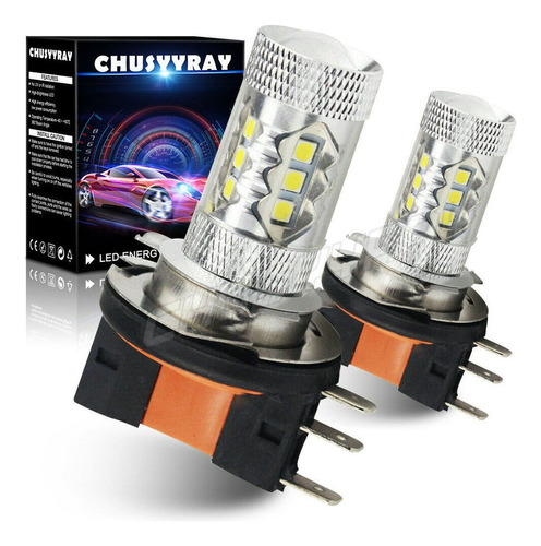 2pcs 16-smd H15 Led Faros Faros Drl Coche Niebla Blanco 160w