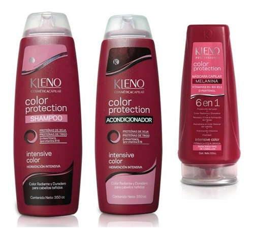 Kit Shampoo Acondicionador Mascara Kleno Color Protection