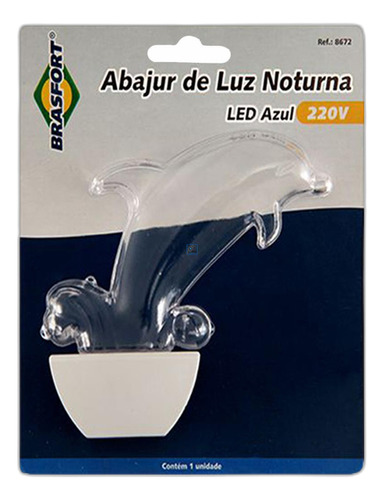 Luz Noturna Brasfort Golfinho Led Azul 127v.