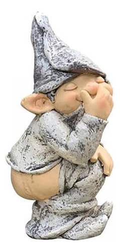 3 Figura De Estatua De Gnomo Travieso De Poliresina
