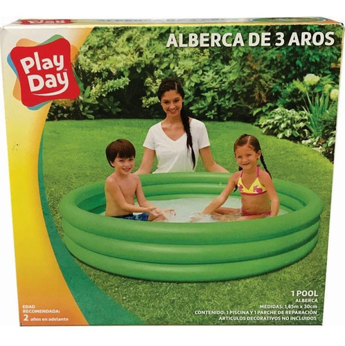 Alberca Inflable Play Day 3 Aros 1.52m X 30cm 1 Verde