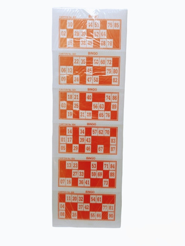 Cartones De Bingo Numerados Del 1 Al 600 Lc