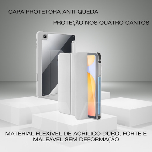 Capa Case Para Tablet Galaxy Tab S6 Lite P610 P615 + Cor Preto