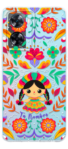 Funda Para Oneplus Diseño Mexicano Muñeca Lele Flores Nombre