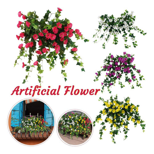 Pulunto, 2 Unidades, Flores Artificiales Para Balcón, Simula