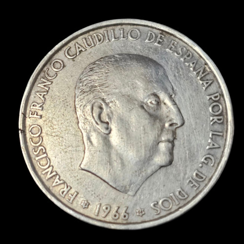 Moneda España 100 Pesetas 1966 *66 Plata 0.800 Km#797 - 1024
