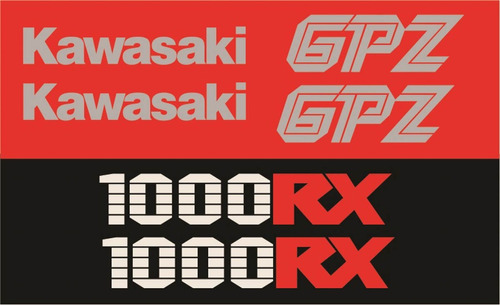 Kit Adesivos Kawasaki Gpz 1000 Rx 1986 Vermelha Gpz86v
